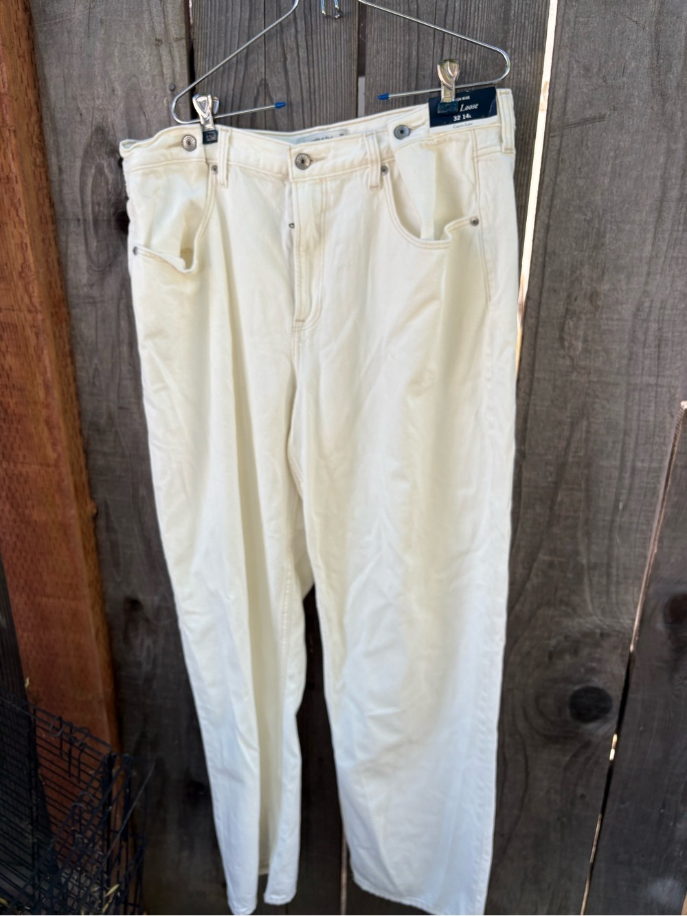Abercrombie Fitch Loose High Rise Straight Jeans Womens Full New
 32